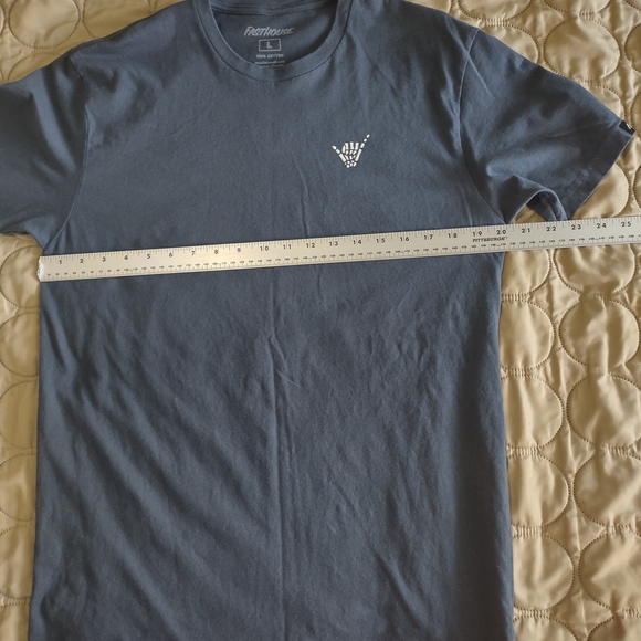 Fasthouse Men's Casual Slate Blue Tee with Graphic Design Back - Picture 5 of 6